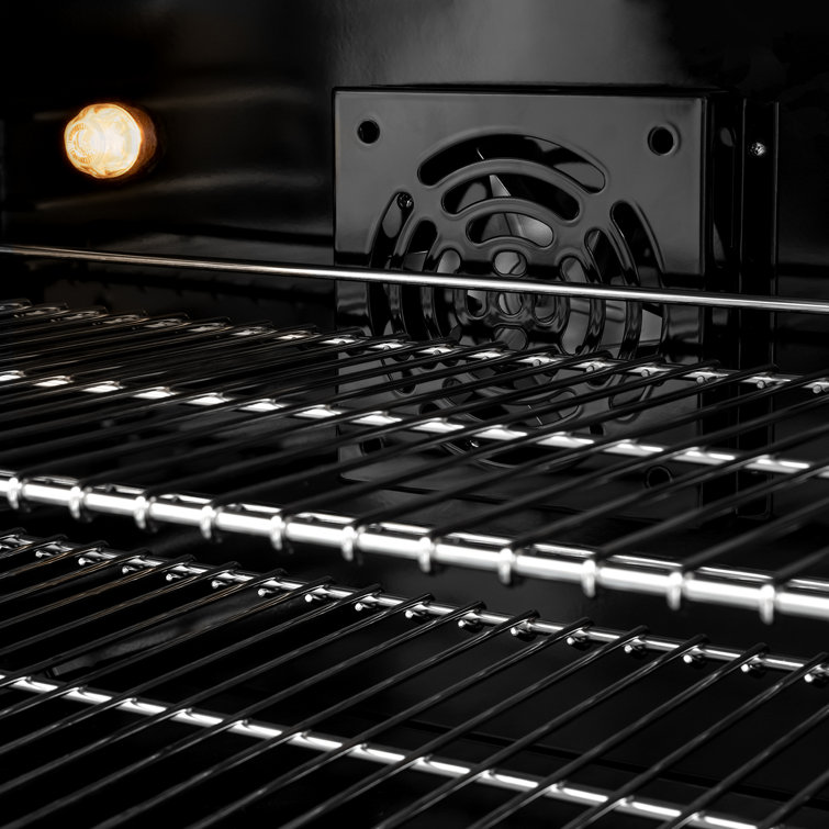 48" Stainless Steel Dual Fuel Range with Black Matte Doors and Griddle