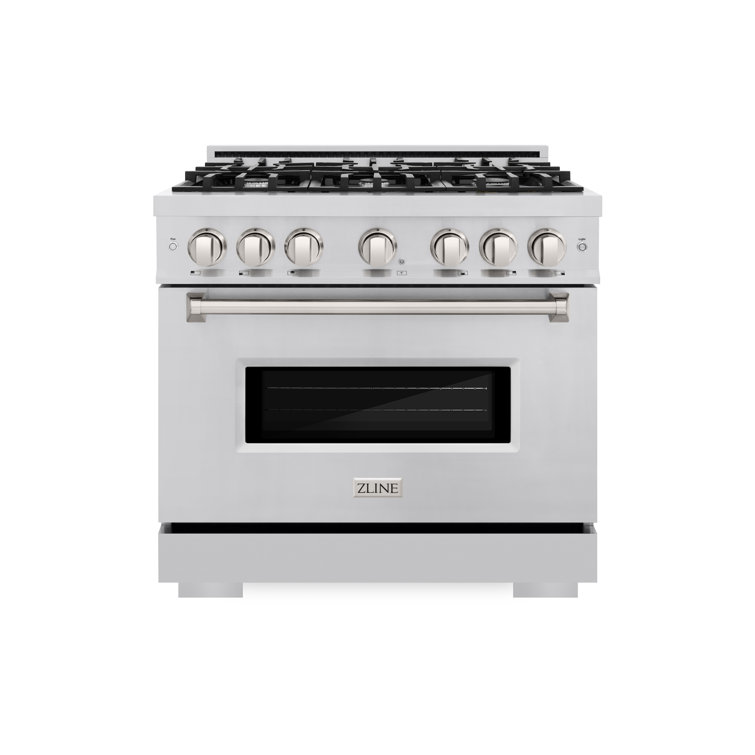 ZLINE 36'' Stainless Steel Gas Range with Convection Oven