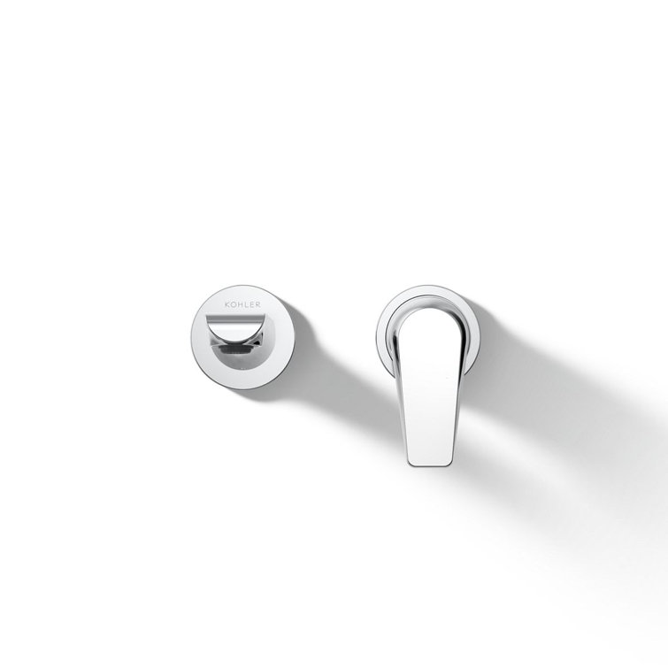 Polished Chrome Single-Handle Wall-Mount Bathroom Faucet
