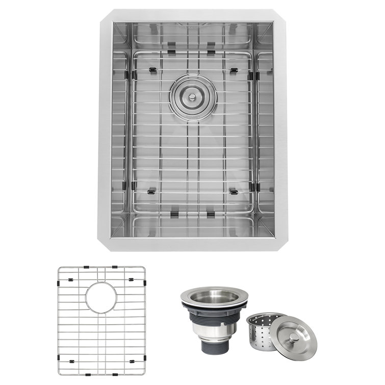 Ruvati 14-inch Brushed Stainless Steel Undermount Bar Prep Sink