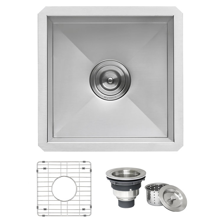Brushed Stainless Steel Undermount Single Bowl Bar Prep Sink