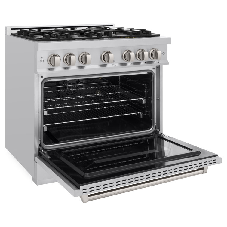 ZLINE 36'' Stainless Steel Gas Range with Convection Oven