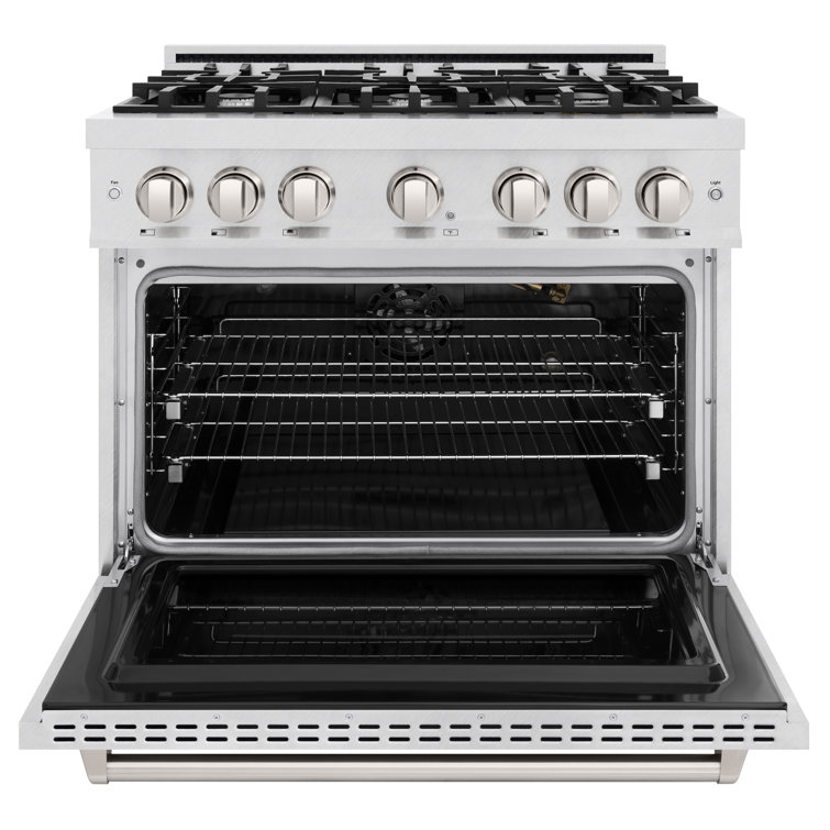 ZLINE 36" Stainless Steel Gas Range with Convection Oven