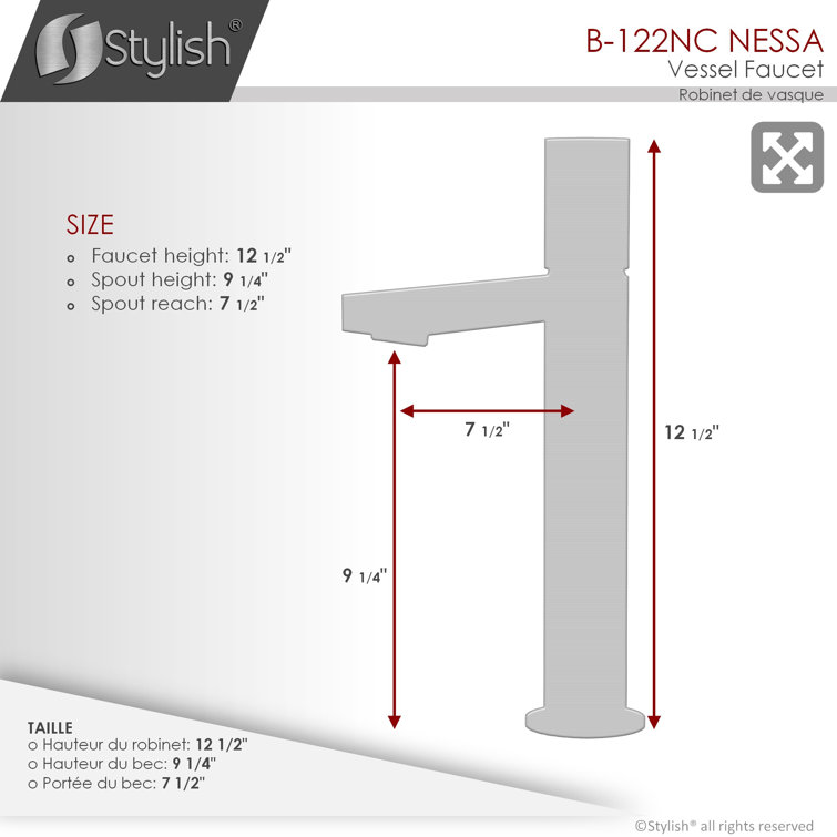 Matte Black and Chrome Single Handle Vessel Faucet