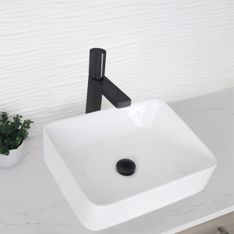 Matte Black and Chrome Single Handle Vessel Faucet