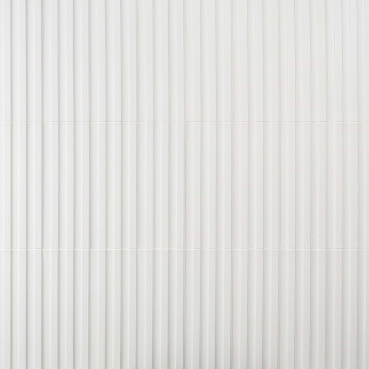 Veluto White Matte Porcelain 6x18 Wall Tile