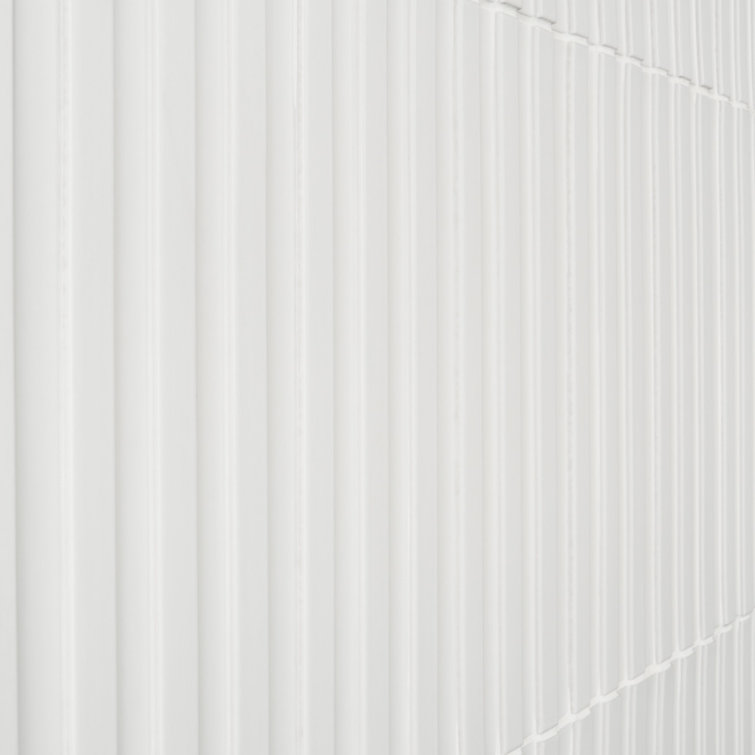 Veluto White Matte Porcelain 6x18 Wall Tile