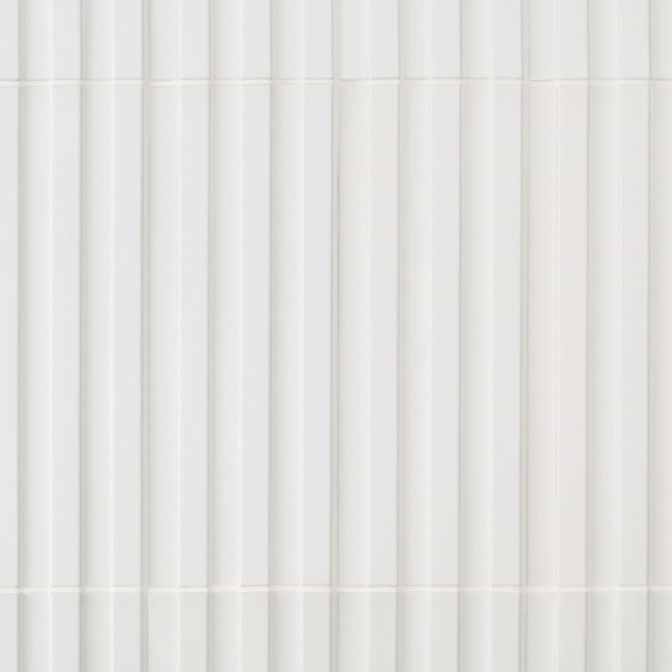 Veluto White Matte Porcelain 6x18 Wall Tile
