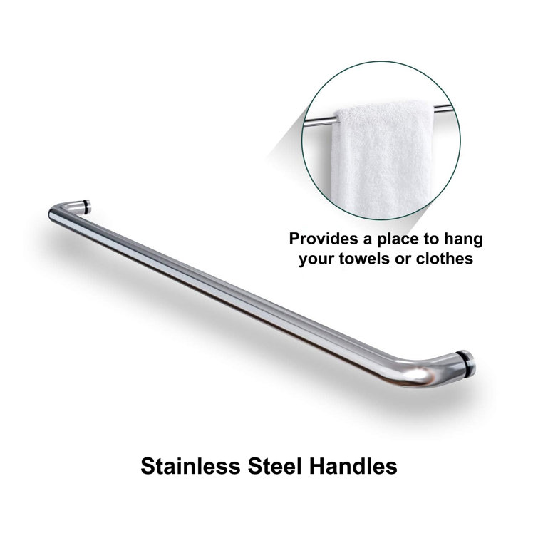 60" Polished Chrome Semi-Frameless Sliding Shower Door