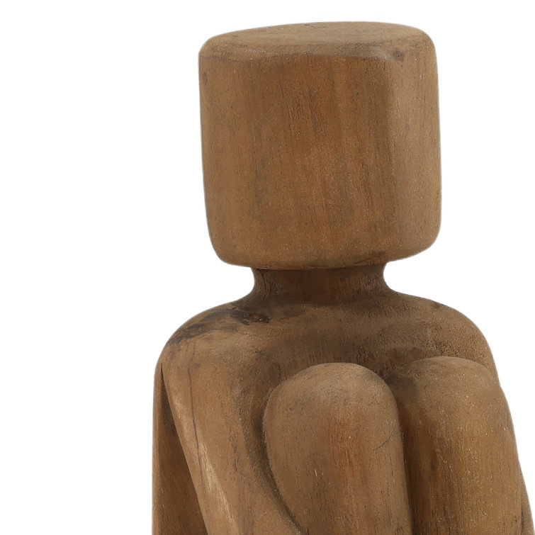 Natural Suar Wood Handcrafted Figurine Sculpture