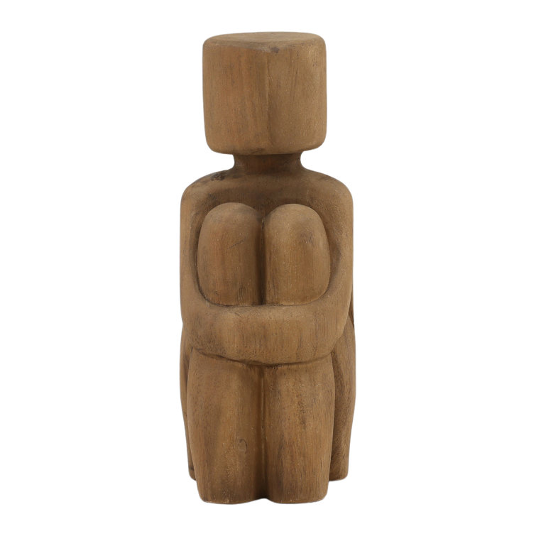 Natural Suar Wood Handcrafted Figurine Sculpture