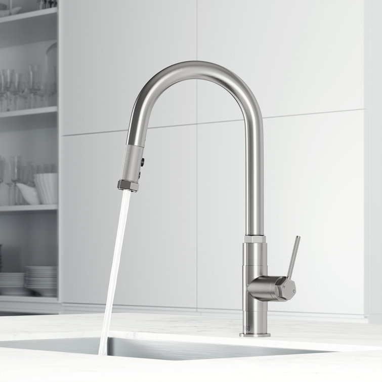 Hart 18" Stainless Steel Pull-Down Kitchen Faucet with Spray