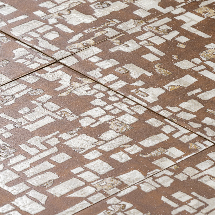 Charlotte 8x8 Fall Copper Textured Porcelain Square Tile
