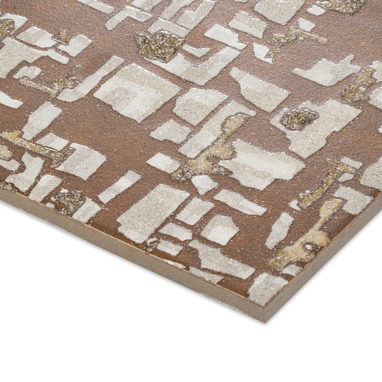 Charlotte 8x8 Fall Copper Textured Porcelain Square Tile