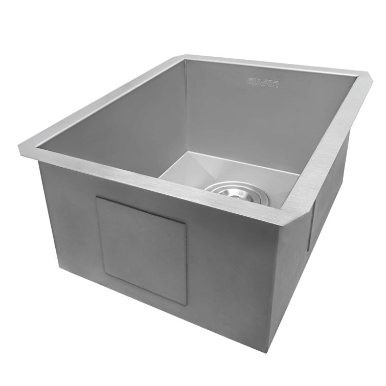 Ruvati 14-inch Brushed Stainless Steel Undermount Bar Prep Sink