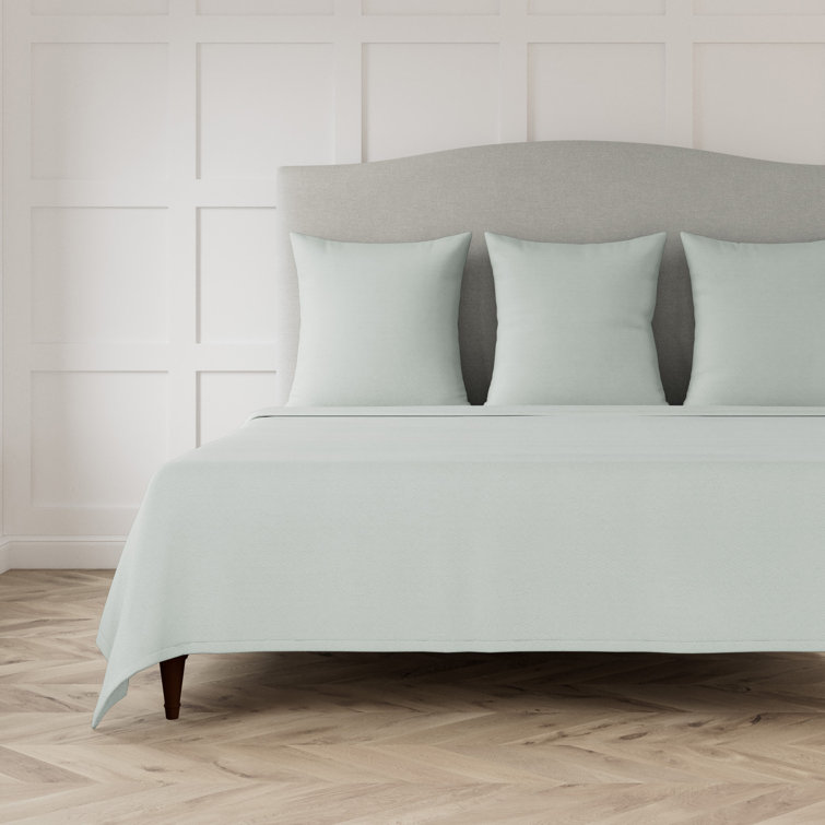 Queen White Cotton Coastal Stripe Duvet Cover Set