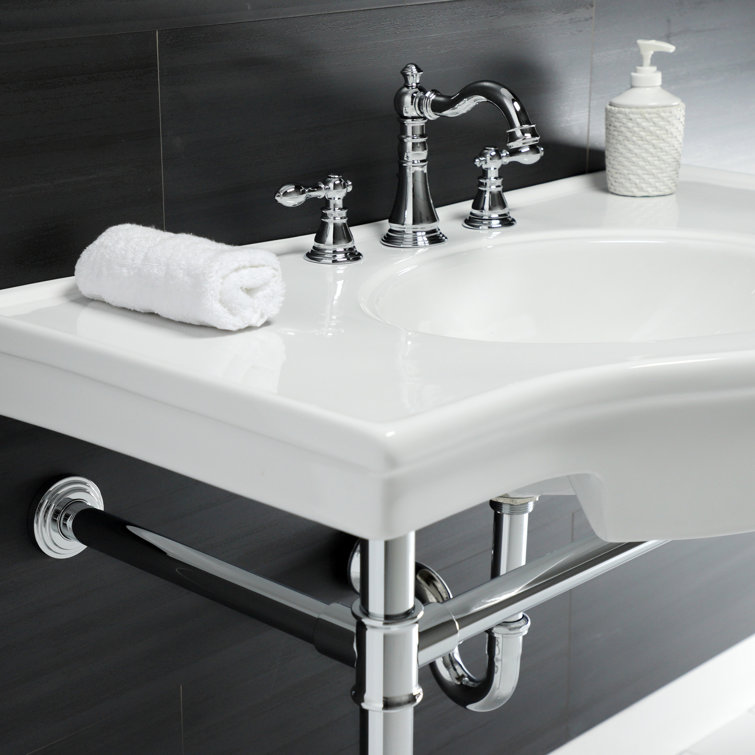 Matte Black Widespread Bathroom Faucet with Lever Handles