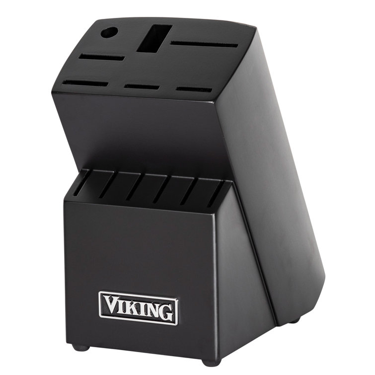 Viking 14 Piece X50CrMoV15 Stainless Steel Cutlery Block Set, Black Block