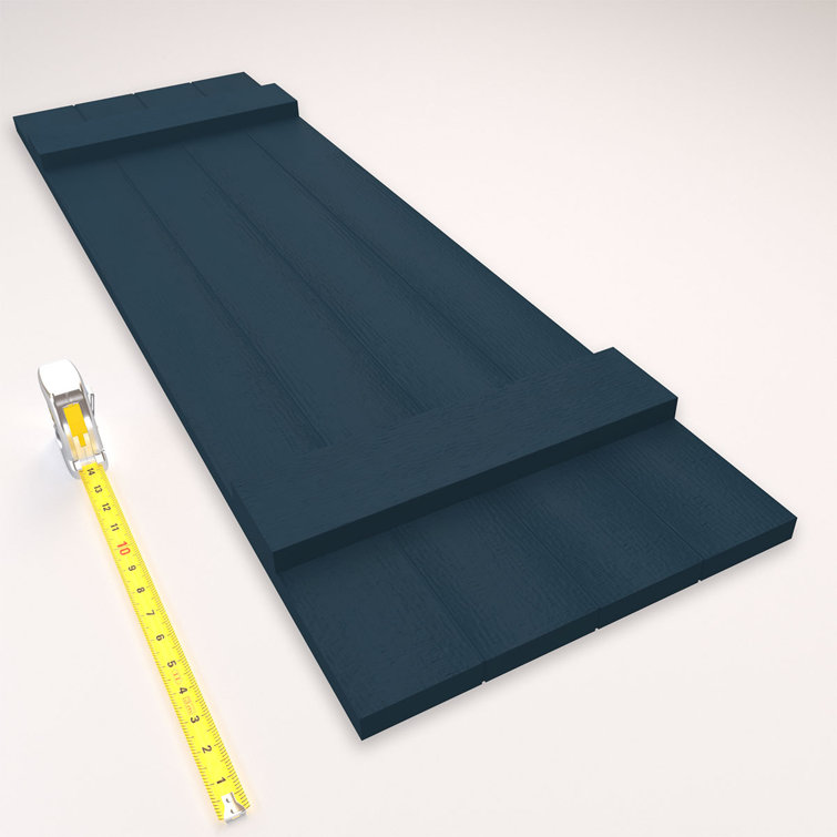 Classic Blue Vinyl Board and Batten Shutters, 14" x 47"