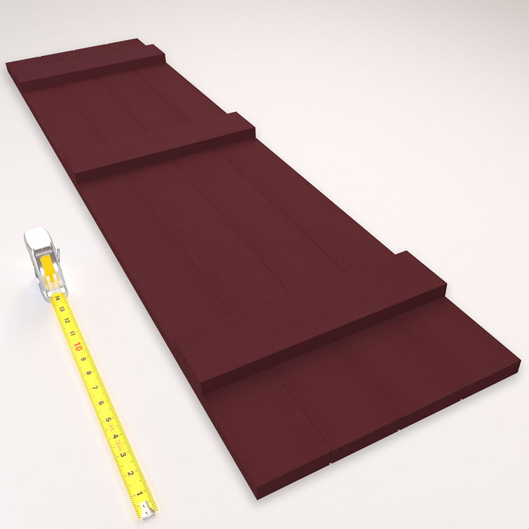 Wineberry Vinyl Board and Batten Shutters, 14"W x 59"H