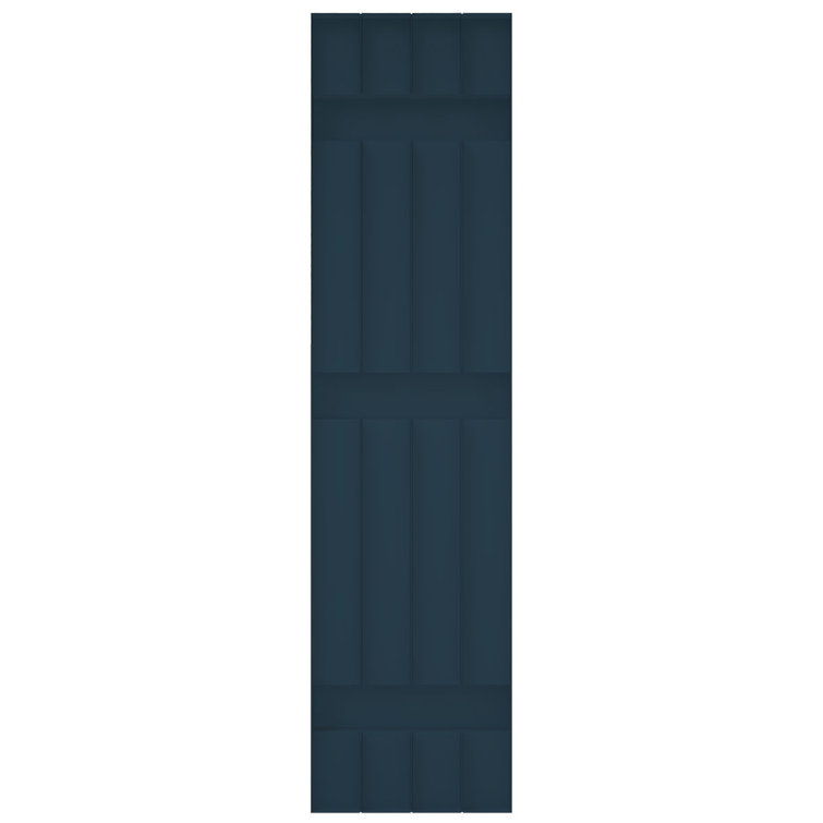 Classic Blue 14" x 67" Vinyl Board and Batten Shutters