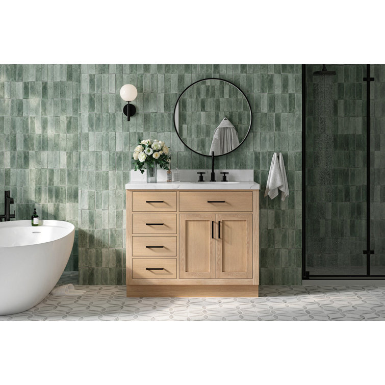 Hepburn 42'' Gray Freestanding Single Vanity Base
