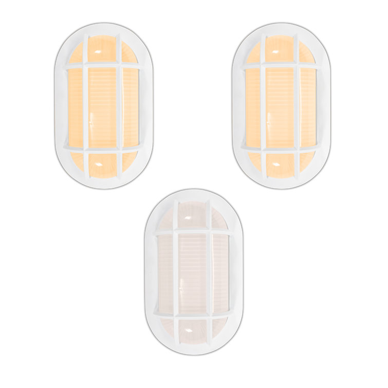 8.5in White Frosted Glass LED Bulkhead Light
