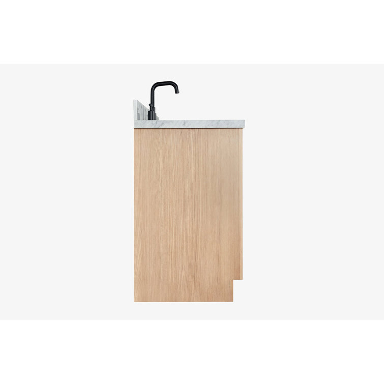 Hepburn 31" Oak Single Sink Vanity with Carrara Marble Top