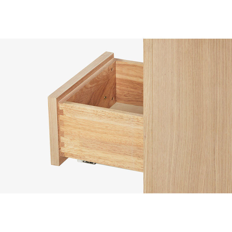 Hepburn 66" Medium Oak Freestanding Bathroom Vanity Base with Black Hardware