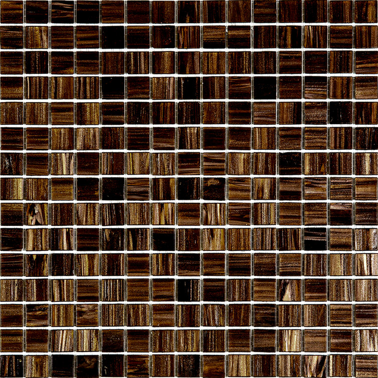 Celestial Bronze 12" x 12" Glass Mosaic Wall and Floor Tile