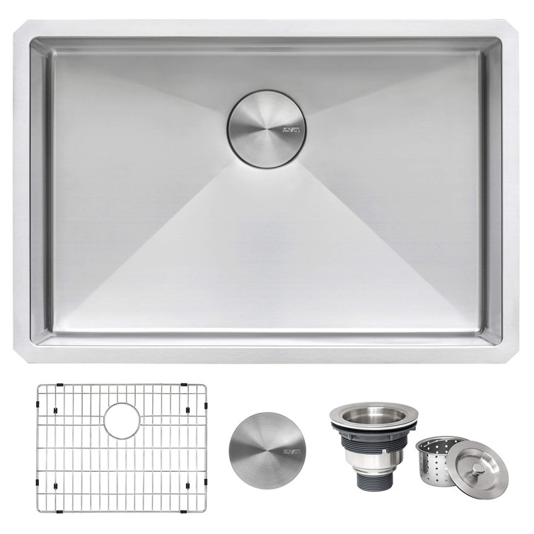 Ruvati 27" Stainless Steel Undermount Single Bowl Kitchen Sink