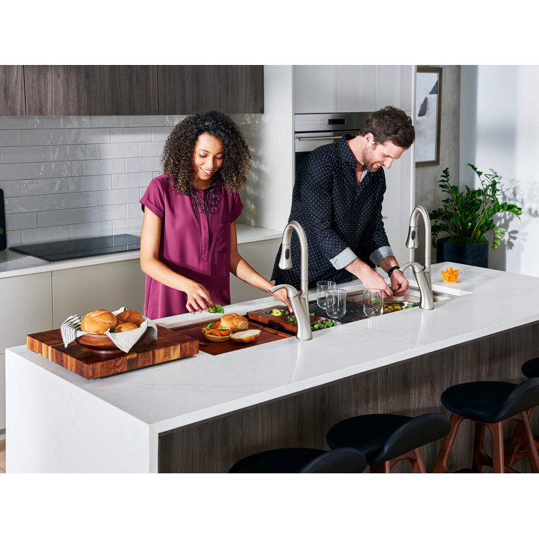 Ruvati 45-inch Brushed Stainless Steel Workstation Sink
