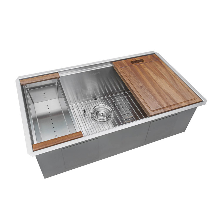 30-Inch Stainless Steel Workstation Kitchen Sink with Accessories