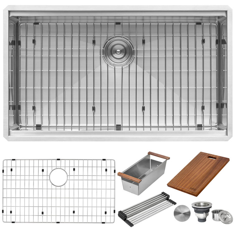 30-Inch Stainless Steel Workstation Kitchen Sink with Accessories