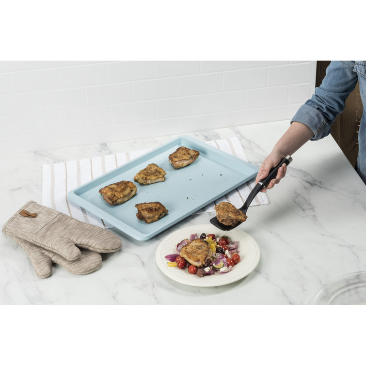 Mineral Water Blue Nonstick Aluminized Steel Cookie Sheet