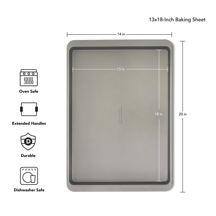Contour Silver Nonstick Aluminized Steel 13 x 18 Inch Baking Sheet