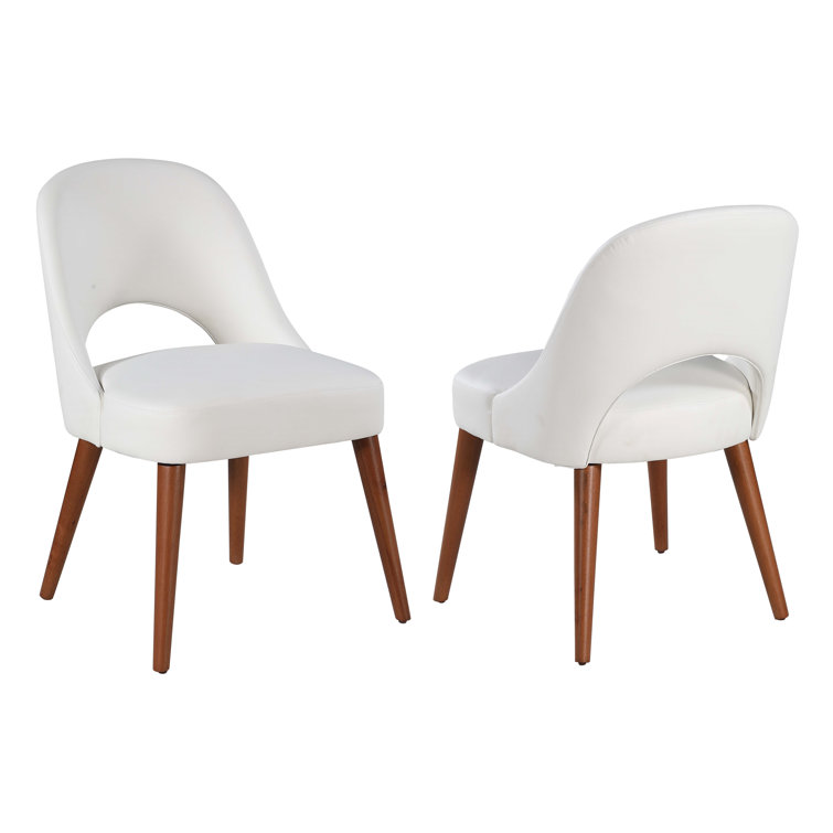 Modern White Marble Top Dining Table with Wooden Base and Chairs