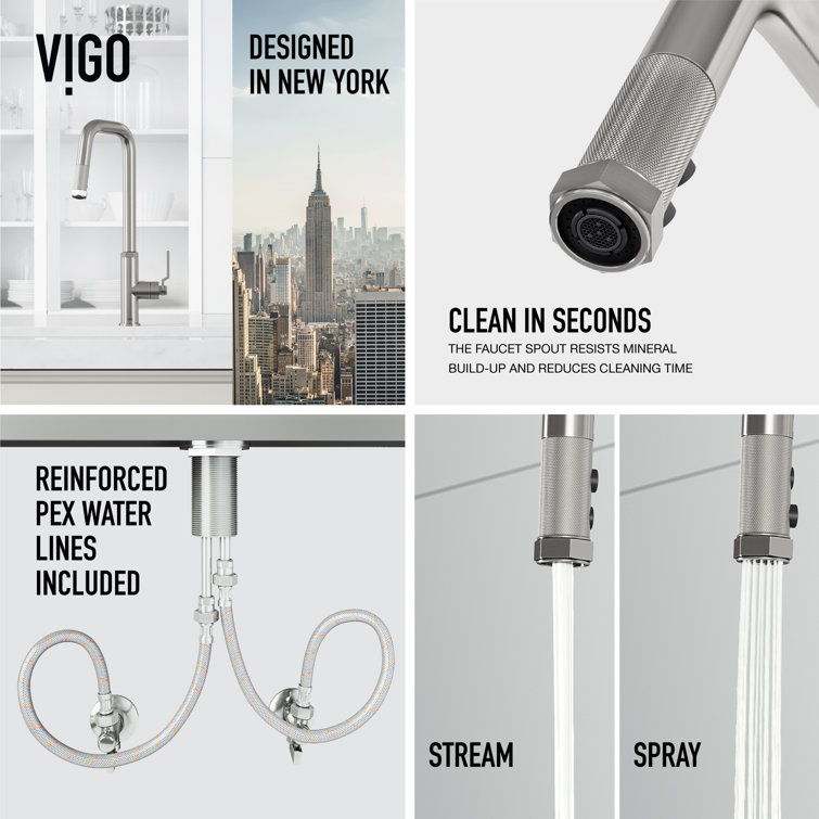 Hart 18" Stainless Steel Pull-Down Kitchen Faucet
