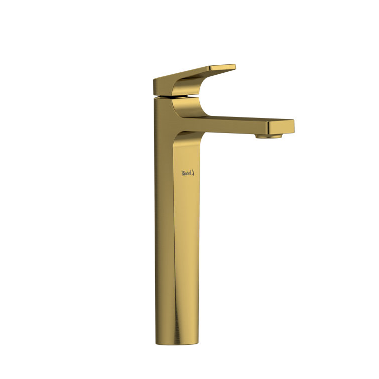 Brushed Gold Single Handle Tall Vessel Faucet