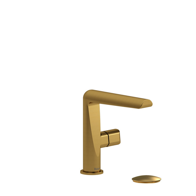 Parabola™ Brushed Gold Single Hole Bathroom Faucet with Elegance