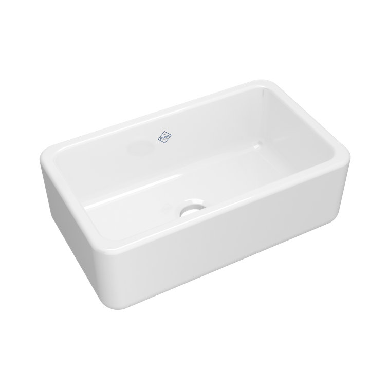 Lancaster 30'' White Fireclay Farmhouse Apron Sink