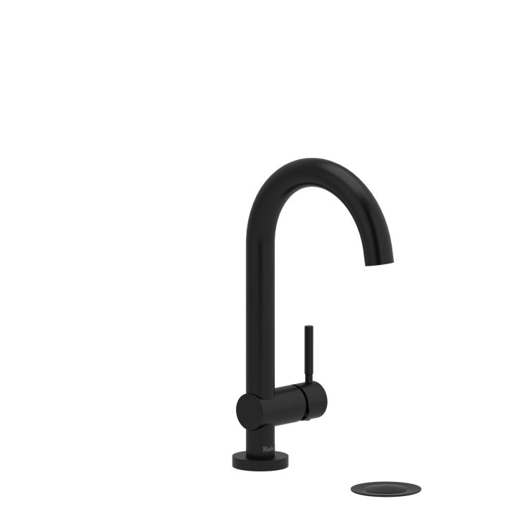 Polished Nickel Single Hole Bathroom Faucet with Drain Assembly