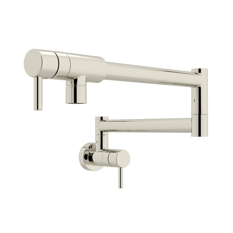Polished Nickel Wall Mounted Brass Pot Filler