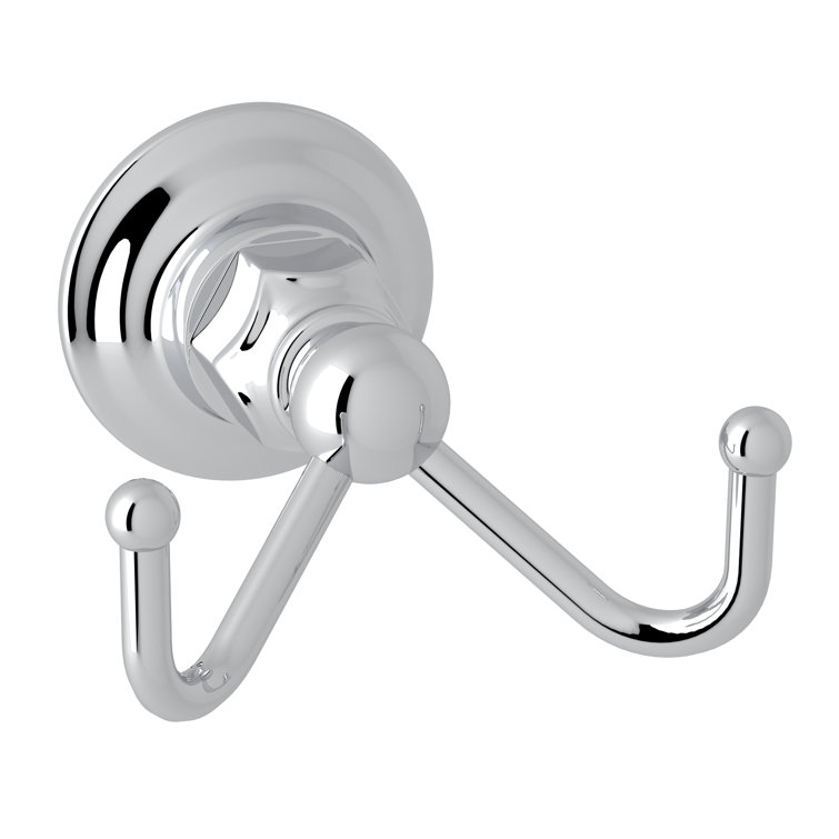 Polished Nickel Double Wall Mounted Robe Hook