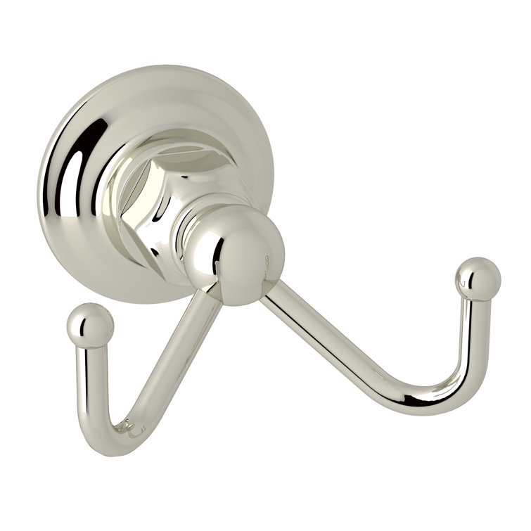 Polished Nickel Double Wall Mounted Robe Hook