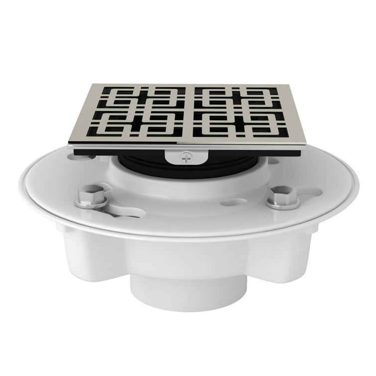 Classic Polished Nickel 5" PVC Drain Kit with Weave Cover