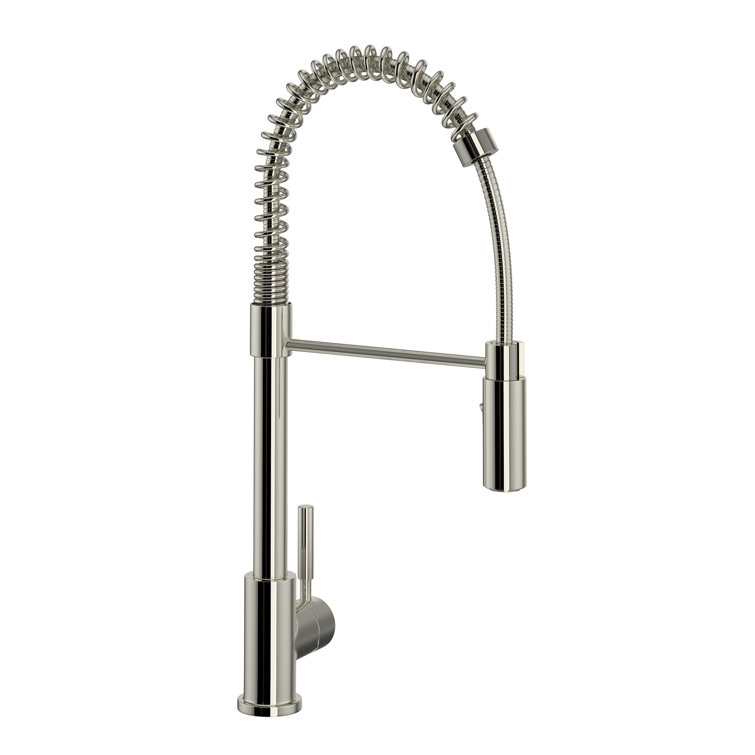 Polished Nickel Pull-Down Kitchen Faucet with Spray