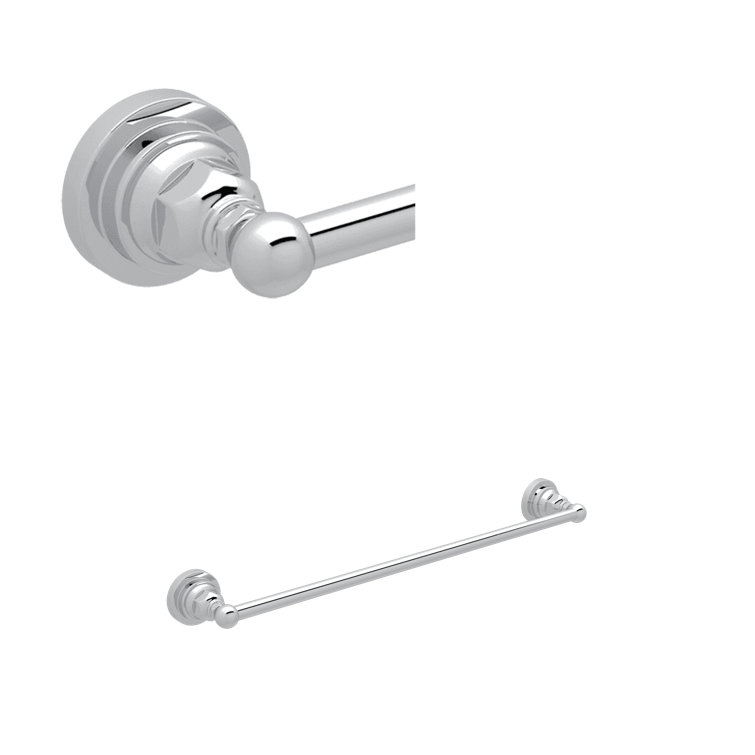 Polished Nickel 18" Single Wall Mount Towel Bar