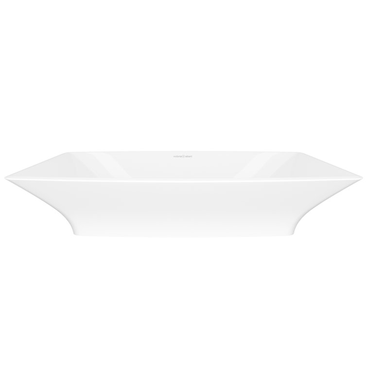 Ravello 24" White Stone Rectangular Vessel Sink