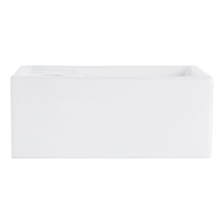 Kaisy 13" White Ceramic Wall-Mount Bathroom Sink with Overflow